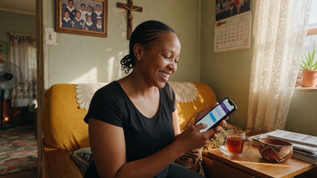 A customer booking a visit from home